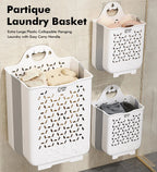 Collapsible Hanging Laundry Basket with Carry Handle