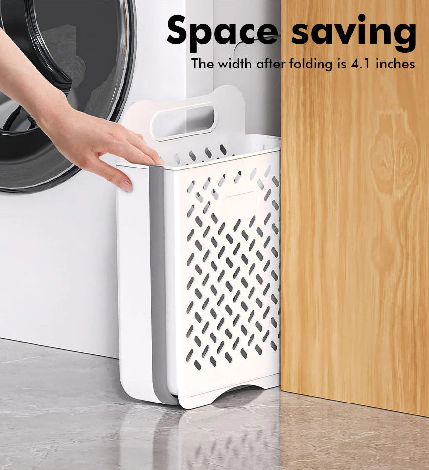 Collapsible Hanging Laundry Basket with Carry Handle