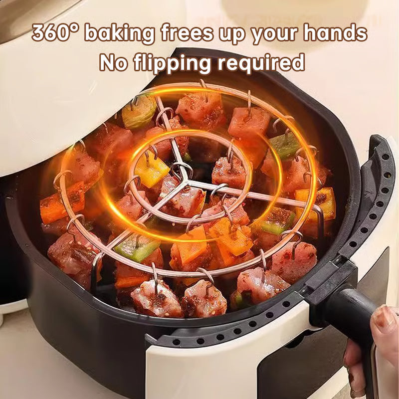 Air Fryer Barbeque Grill Vertical Barbecue Kebab Stand + 24 Skewers