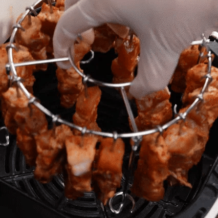 Air Fryer Barbeque Grill Vertical Barbecue Kebab Stand + 24 Skewers