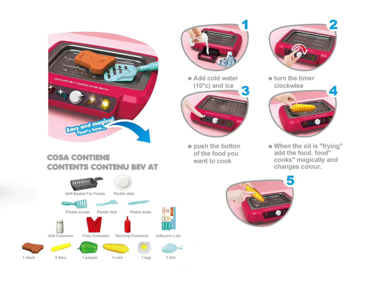 Pretend Play Gourmet Cooking Box for Kids