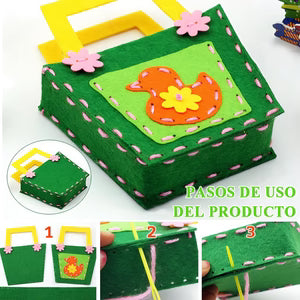 Sewing kit for making craft bags for children