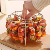Air Fryer Barbeque Grill Vertical Barbecue Kebab Stand + 24 Skewers