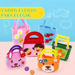 Sewing kit for making craft bags for children
