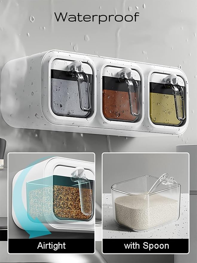 Wall Mounted Spice Rack Set