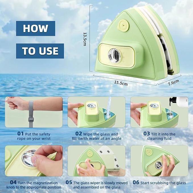 Double-Sided Magnetic Window Cleaner