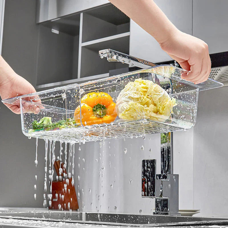 Retractable Vegetable Drainer Rack for Kitchen