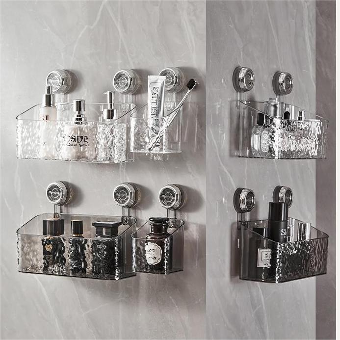 CLEARANCE SALE - No-Drill Clear Wall Caddy: Suction Cup Storage Innovation