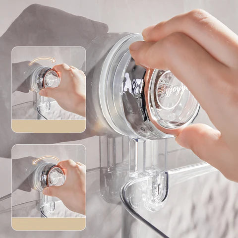 CLEARANCE SALE - No-Drill Clear Wall Caddy: Suction Cup Storage Innovation