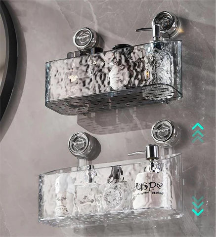 CLEARANCE SALE - No-Drill Clear Wall Caddy: Suction Cup Storage Innovation