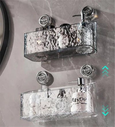 No-Drill Clear Wall Caddy: Suction Cup Storage Innovation