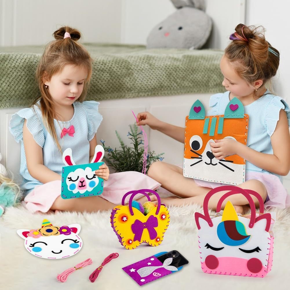 Sewing kit for making craft bags for children