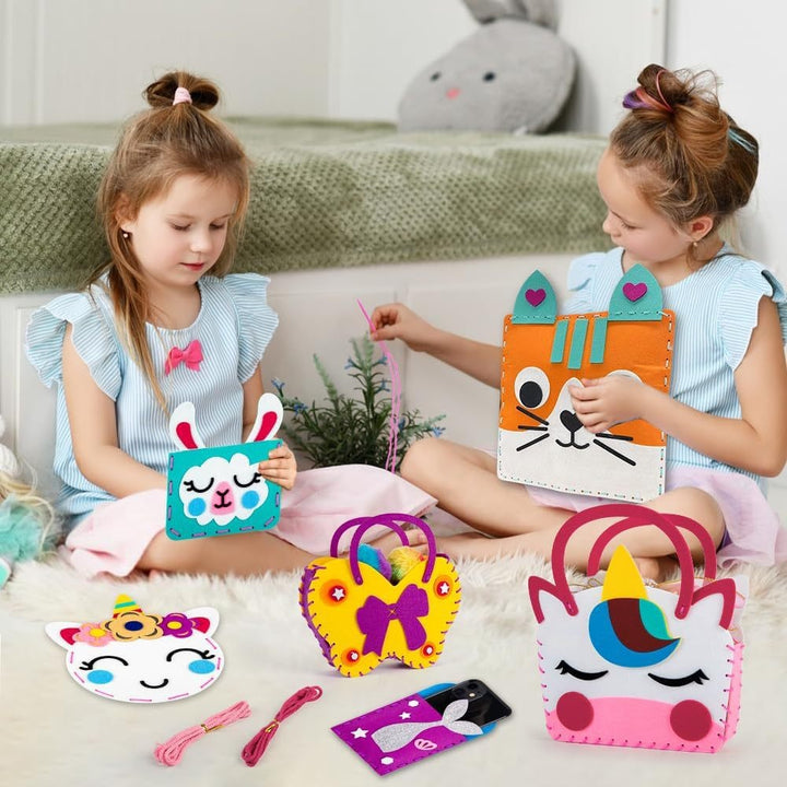 Sewing kit for making craft bags for children