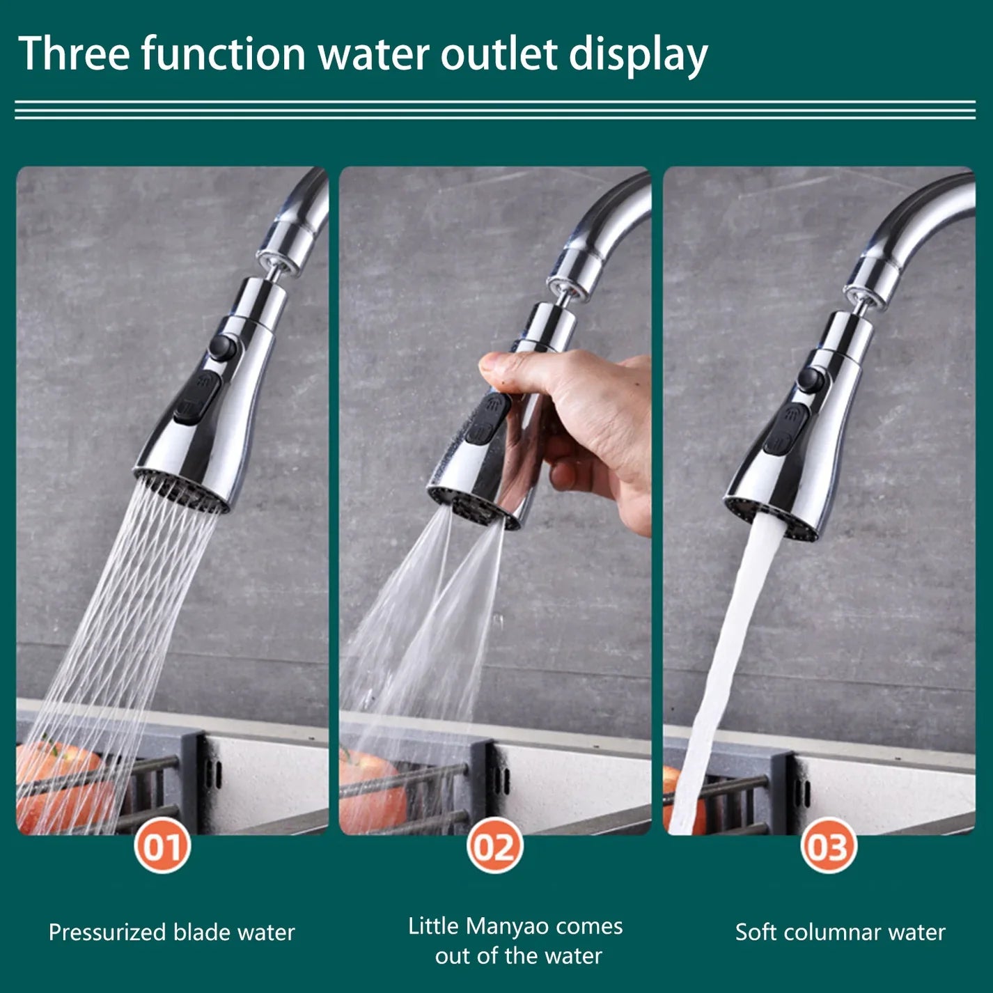 Extension for Kitchen Sink Faucet Shower