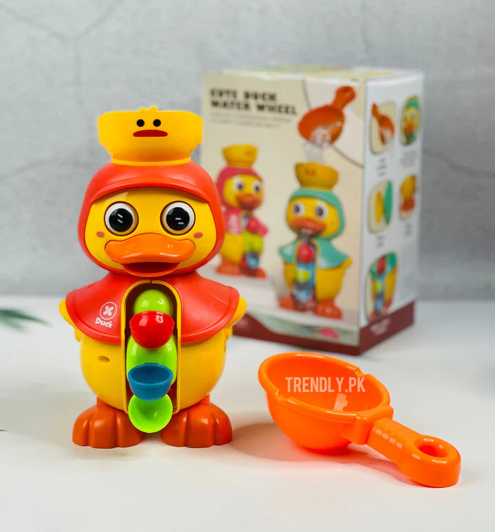 Cute Duck Water Wheel Bath Toy For Baby