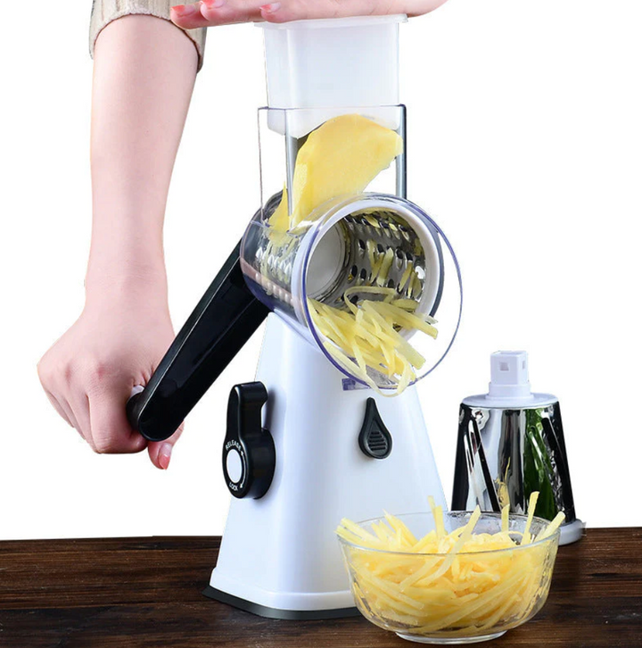 kitchen Artifact - 3 in 1 Rotary Grater Vegetable Slicer ( Mixed color )