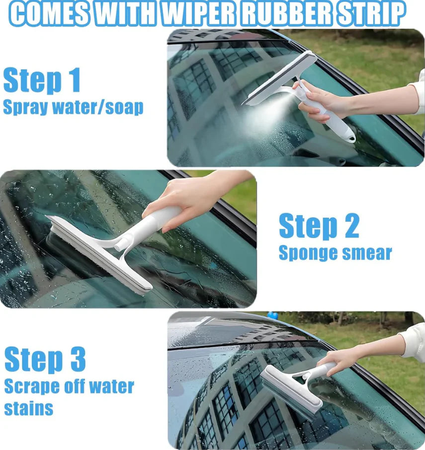 3-in-1 Spray Window & Mirror Squeegee