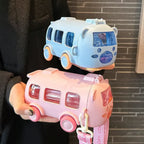 Portable Water Cup in Bus Shape with Strap 16.9 Oz