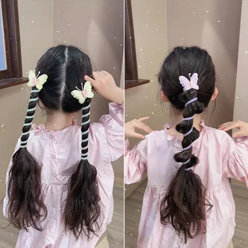 Butterfly Telephone Wire Hair Bands - Set of 6 pieces