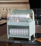 Tableware Storage Box Put Dishes Rack With Lid Drain