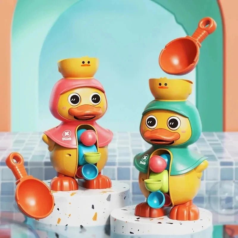 Cute Duck Water Wheel Bath Toy For Baby