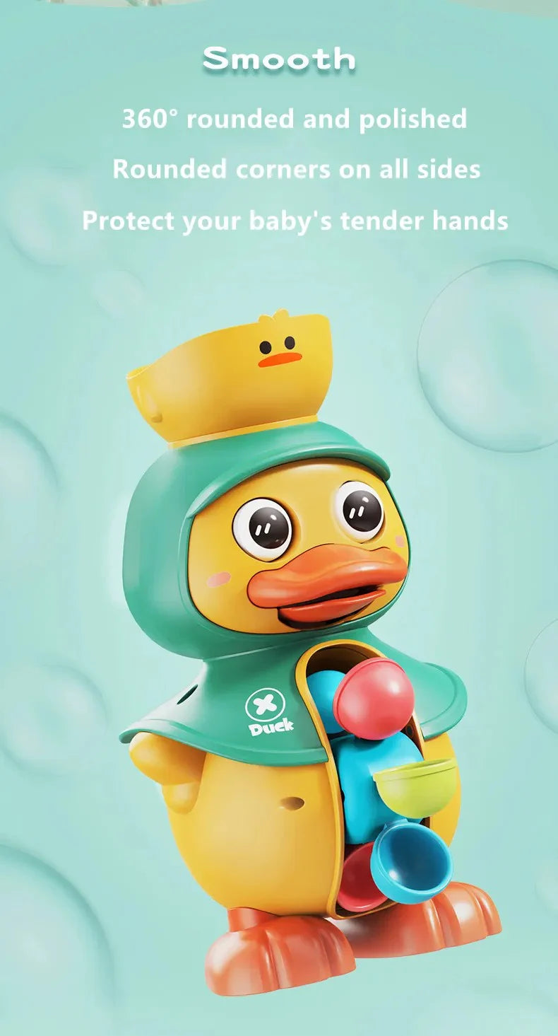 Cute Duck Water Wheel Bath Toy For Baby