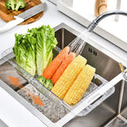 Retractable Vegetable Drainer Rack for Kitchen