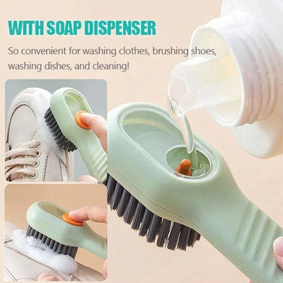Multifunctional Scrubbing Brush With Soap Dispenser ( PACK OF 3 PC )