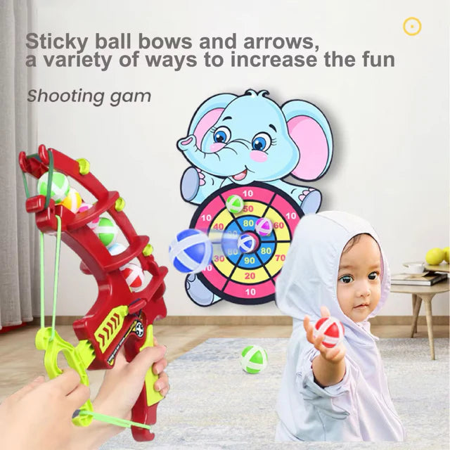 Montessori Crossbow Archery & Dartboard - Children's Indoor Party Toy