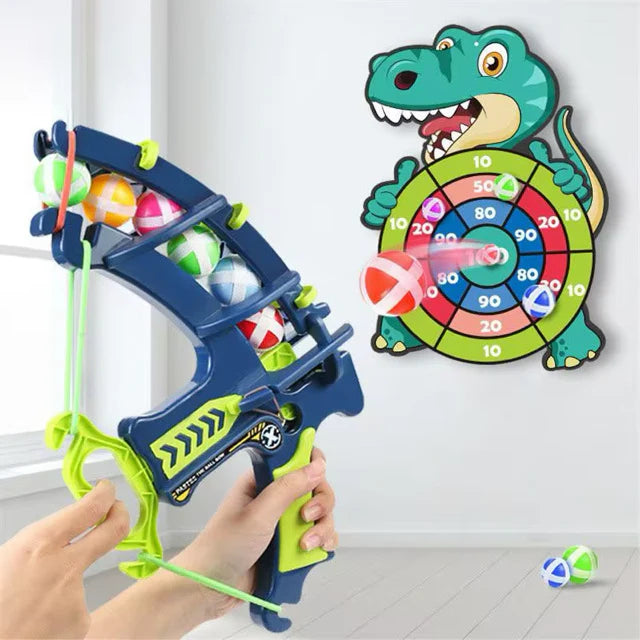 Montessori Crossbow Archery & Dartboard - Children's Indoor Party Toy