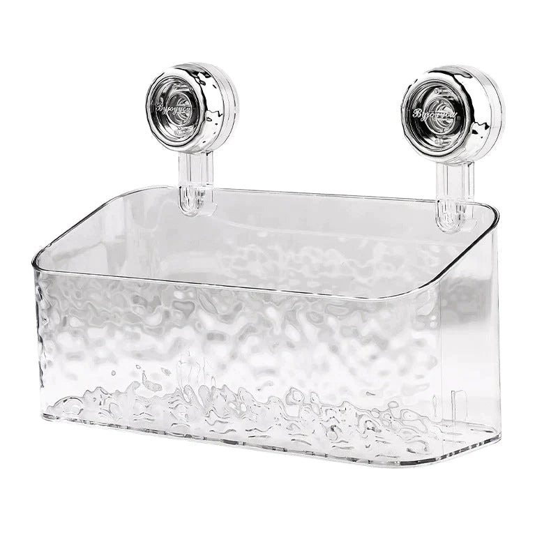 CLEARANCE SALE - No-Drill Clear Wall Caddy: Suction Cup Storage Innovation