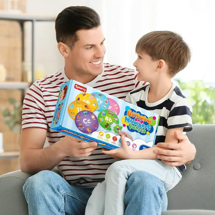 Wooden Number and Alphabet Puzzles for kids