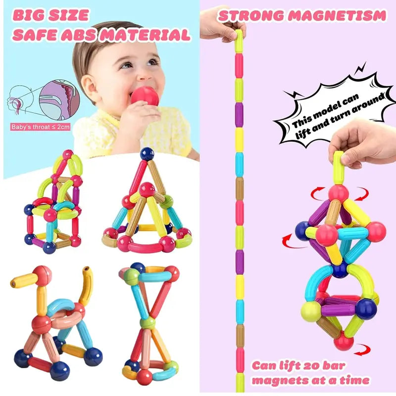 Kids Magnetic Stick Toy Balls Building Blocks