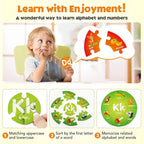 Wooden Number and Alphabet Puzzles for kids
