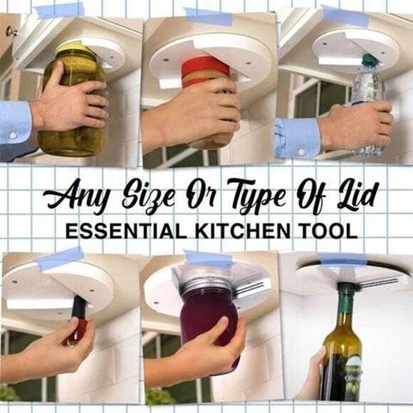 Multi-function Jar Opener Under Cabinet x 2 pcs